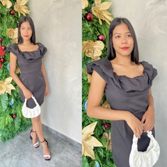 VESTIDO BABADO ALFAIATARIA CURTO- - comprar online