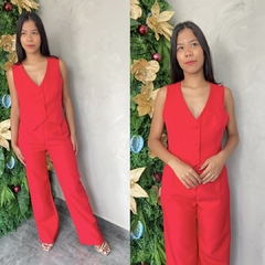 CONJUNTO CALÇA E COLETE ALFAIATARIA-