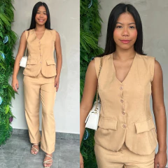 CONJUNTO PANTALONA E COLETE BOTOES- - comprar online