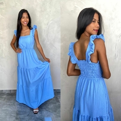 VESTIDO LONGO ALÇA TEXTURIZADO- na internet