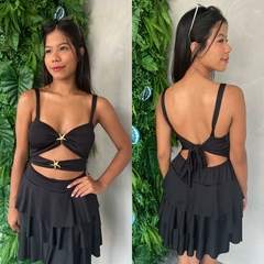 VESTIDO BABADOS RECORTES DETALHE-