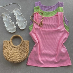 BLUSA REGATA RIBANA DECOTE QUADRADO-