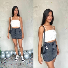 Imagem do SAIA JEANS ESTONADA CARGO -