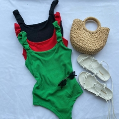 BODY RIBANA ALÇA FRANZIDA- - Gringa Store