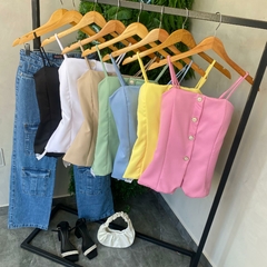 BLUSA ALÇA BOTOES ALFAIATARIA- - loja online