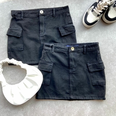 SAIA JEANS BLACK CARGO - - Gringa Store