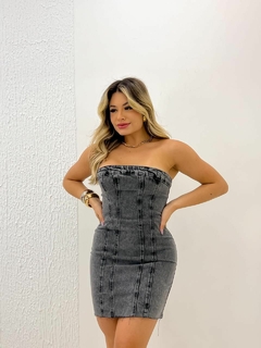 VESTIDO JEANS SUZI- BLACK MAIS- - Gringa Store