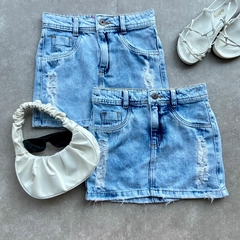 MINI SAIA JEANS CLARA DESTROYED -