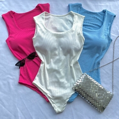 BODY CANELADO DECOTE QUADRADO- U - comprar online