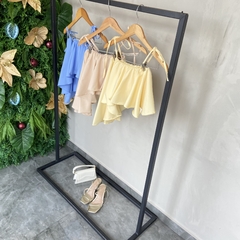 CROPED ALÇA BABADO AMARRAÇAO- - Gringa Store