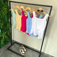 BLUSA ALÇA CREPE ASSIMETRICA- - loja online