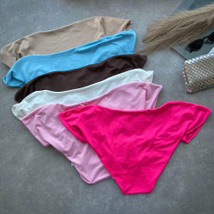 CROPPED SUPLEX MANGA COSTA NUA- - Gringa Store