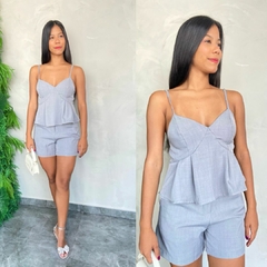 CONJUNTO CROPED BATA E SHORT - - loja online