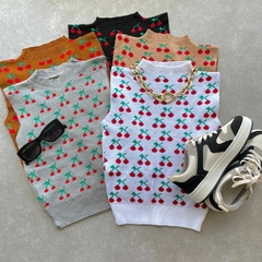 Imagem do BLUSA REGATA GOLA MODAL CEREJAS- U