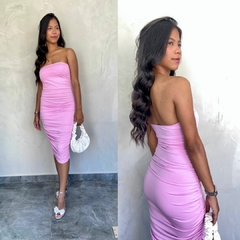 VESTIDO SUPLEX FAIXA MID FRANZIDO LATERAL-