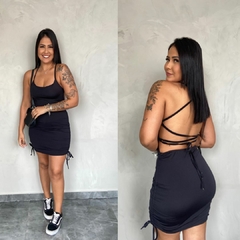 VESTIDO CURTO SUPLEX AMARRAÇAO- - loja online