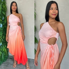 VESTIDO PLISSADO DEGRADE- - Gringa Store