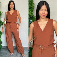 Imagem do CONJUNTO PANTALONA E REGATA COM CINTO-