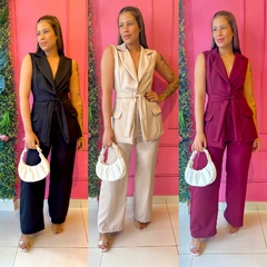CONJUNTO COLETE E PANTALONA ALFAIATARIA - loja online