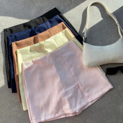 SHORT SAIA ALFAIATARIA FENDA FRI- - Gringa Store