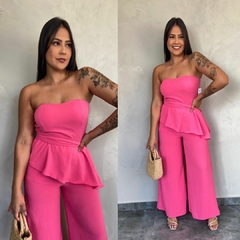 CONJUNTO PANTALONA E BLUSA ASSIMETRICA-