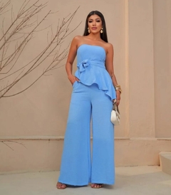 CONJUNTO PANTALONA E BLUSA ASSIMETRICA-
