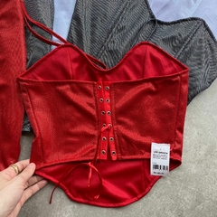 CONJUNTO CORSET E SAIA BRILHO- - Gringa Store