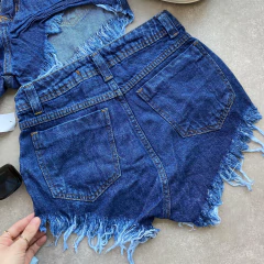 SHORT JEANS ARIENE ENRUGADINHO MARMORIZADO - loja online