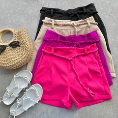 SHORT ALFAIATARIA CINTO CORDAO- - Gringa Store