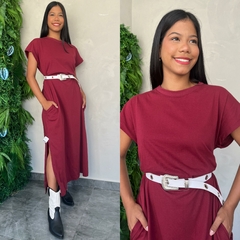 VESTIDO LONGO MALHA LISO- na internet