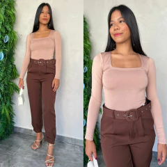 CALÇA ALFAIATARIA IMPORTADA COM CINTO- - Gringa Store