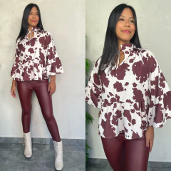 CALÇA SKINNY BASICA COURO FAKE- - loja online