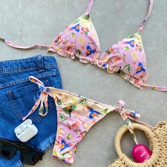 CONJUNTO BIQUINI ESTAMPA TROPICAL-