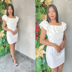 VESTIDO BABADO ALFAIATARIA CURTO- na internet