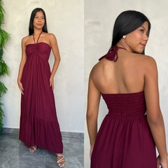 VESTIDO LONGO MARRANT AMARRAÇAO PESCOÇO- na internet