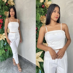 CONJUNTO CALÇA SKINNY E CROPED ALFAIATARIA- na internet