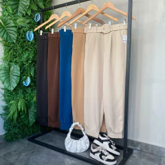 CALÇA ALFAIATARIA IMPORTADA COM CINTO- na internet