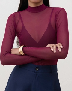 BODY TULE BASICO VINHO- - comprar online