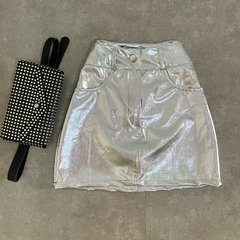 SAIA METALIZADA PRATA- - Gringa Store