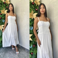 VESTIDO ALÇA ACINTURADO MEIA TAÇA-