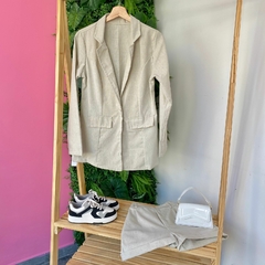Imagem do CONJUNTO BLAZER E SHORT LINHO