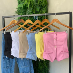 COLETE ALFAIATRAIA BOTOES BOJO- - Gringa Store