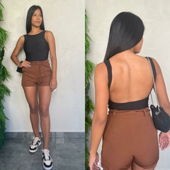 SHORT ALFAIATARIA CINTO CORDAO-