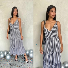 VESTIDO MID ALÇA LISTRAS- na internet