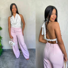 PANTALONA ALFAIATARIA BOTAO SIMPLES IMPORTADA-