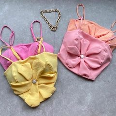 CROPED CREPE BOJO FLOR - - comprar online