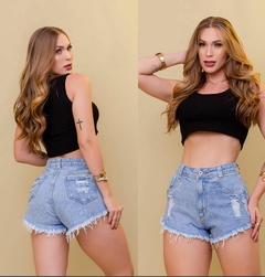 SHORT JEANS DETALHES RASGADINHOS- na internet