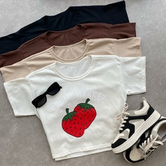 CROPED TEE MORANGOS- - Gringa Store
