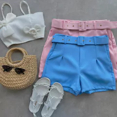 SHORT ALFAIATARIA CINTO TRADICIONAL- na internet