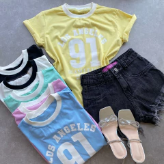 T- SHIRT ALGODAO LOS ANGELES 91-